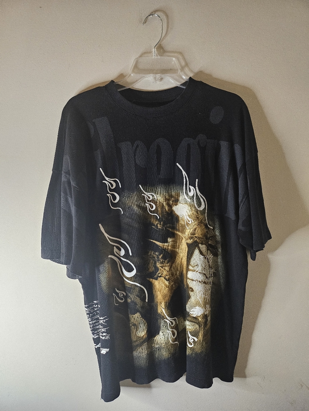 Civil Regime "Running Wild" Black Graphic Skull Print Men's Oversized T-Shirt